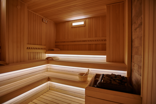 A picture of a sauna